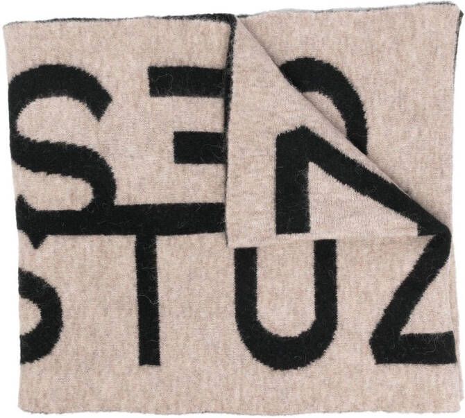 Gestuz Intarsia sjaal Zwart
