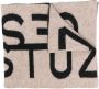 Gestuz Intarsia sjaal Zwart - Thumbnail 1