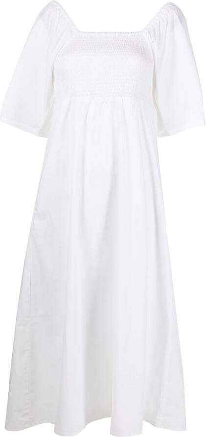 Gestuz Maxi-jurk met vierkante hals Wit