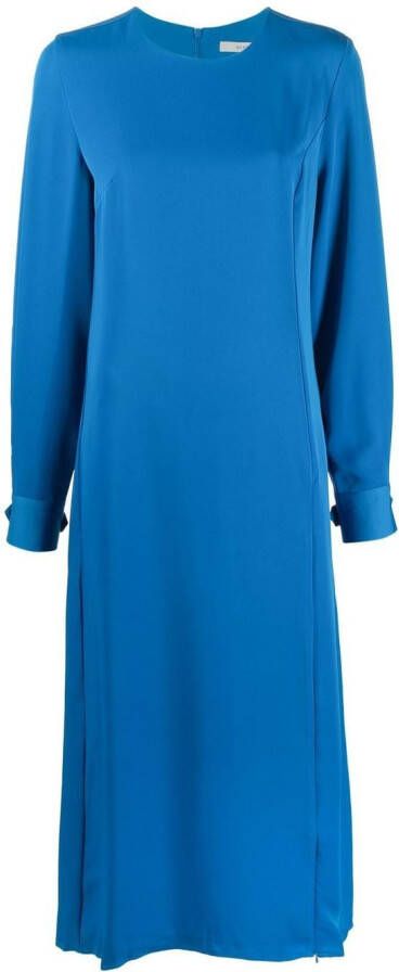 Gestuz Midi-jurk met lange mouwen Blauw
