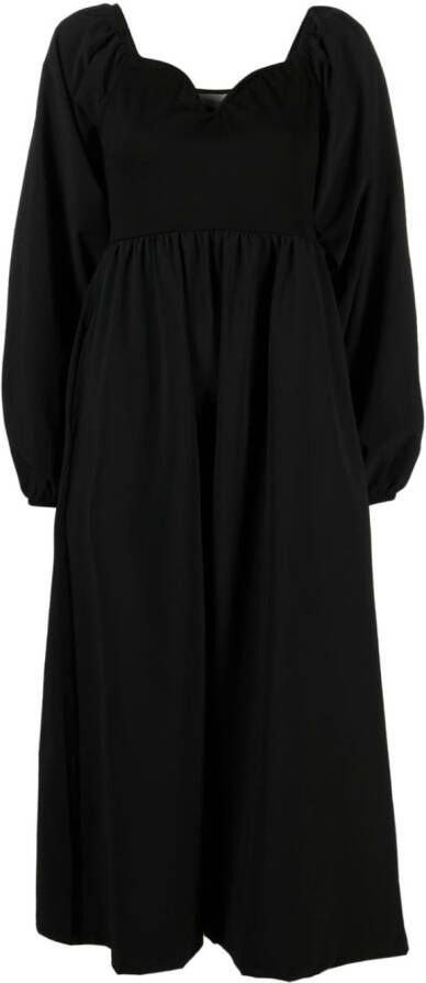 Gestuz Midi-jurk met sweetheart hals Zwart