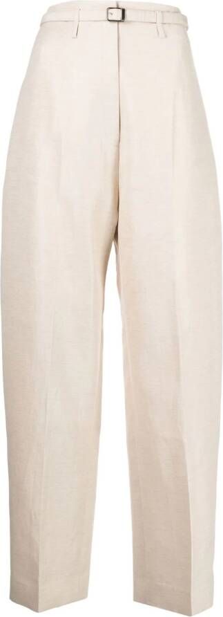 GIA STUDIOS Broek met toelopende pijpen Wit