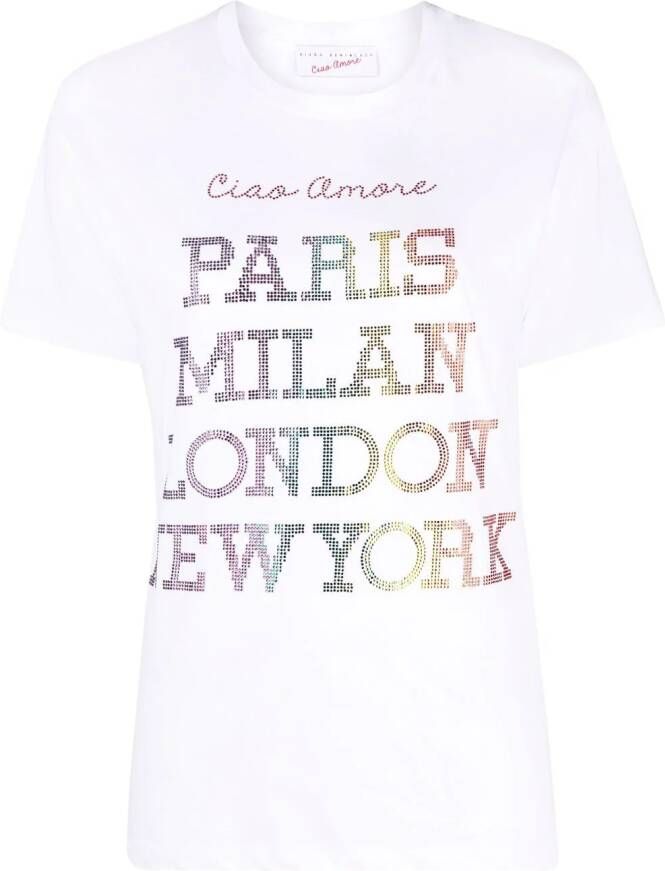 Giada Benincasa T-shirt met tekst Wit