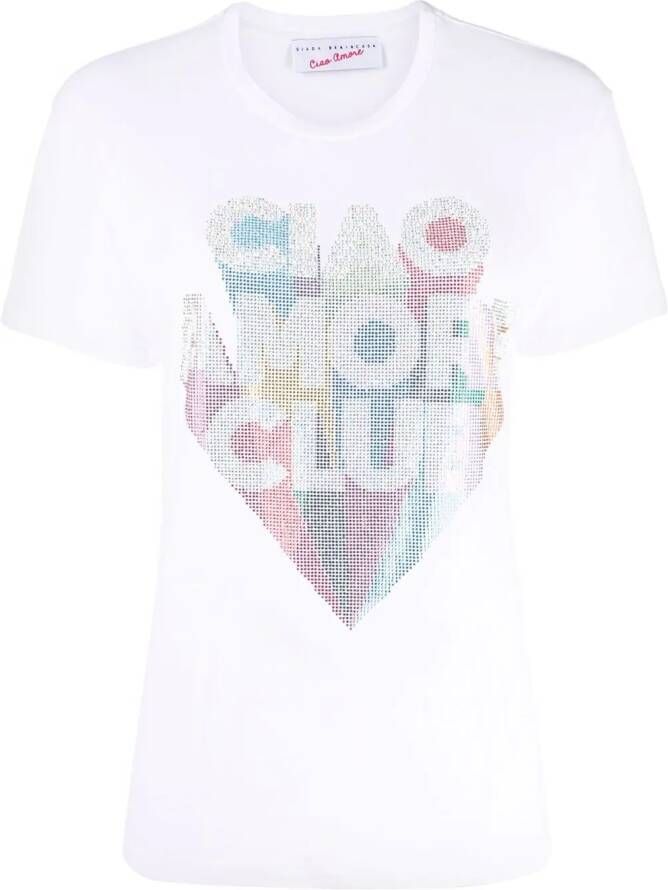 Giada Benincasa T-shirt met tekst Wit