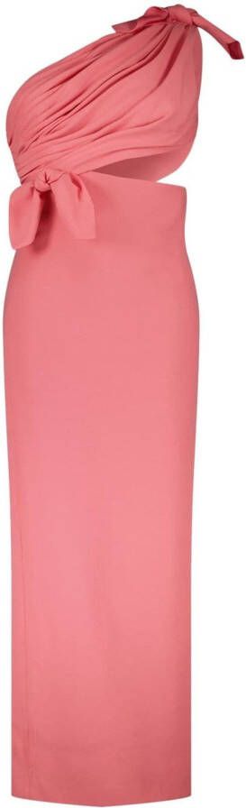 Giambattista Valli Asymmetrische jurk Roze