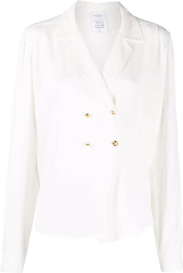 Giambattista Valli Blouse met dubbele rij knopen Wit