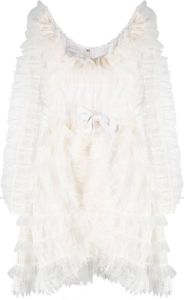Giambattista Valli Mini-jurk met strikdetail Wit