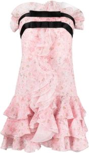Giambattista Valli Mini-jurk met bloemenprint Roze