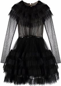 Giambattista Valli Gelaagde jurk Zwart
