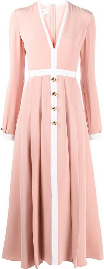 Giambattista Valli Maxi-jurk met empiretaille Roze