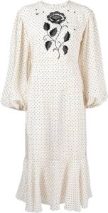 Giambattista Valli Midi-jurk met stippen Wit