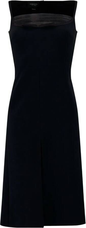 Giambattista Valli Midi-jurk met tule detail Zwart