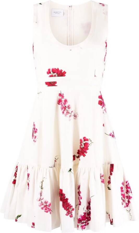 Giambattista Valli Mini-jurk met bloemenprint Beige