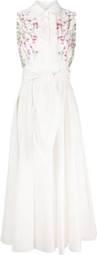Giambattista Valli Mouwloze jurk Wit