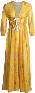 Giambattista Valli Maxi-jurk met bloemenprint Geel