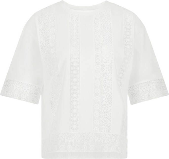 Giambattista Valli T-shirt met kant Wit