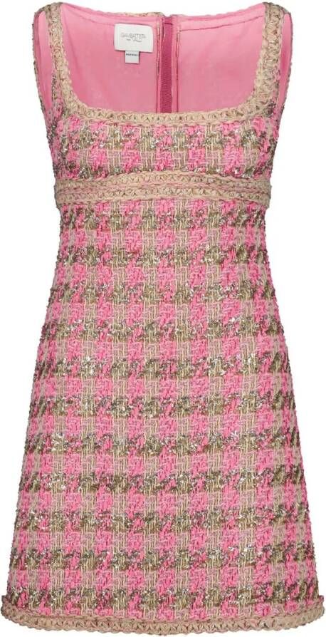 Giambattista Valli Tweed mini-jurk Roze
