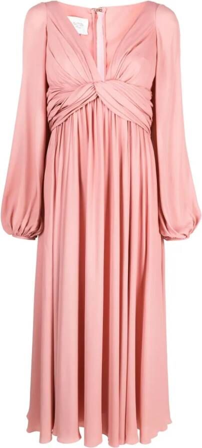Giambattista Valli Maxi-jurk met gedraaid detail Roze