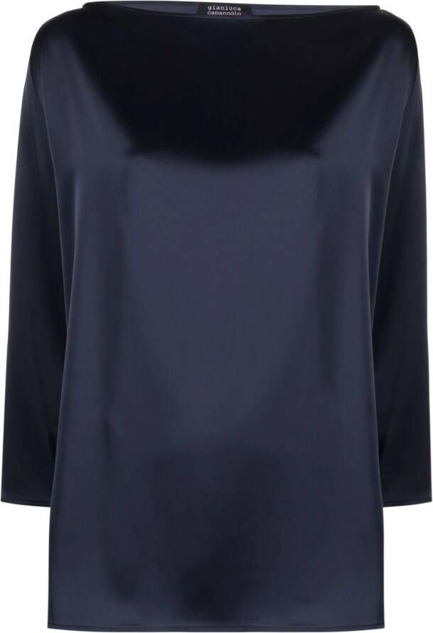 Gianluca Capannolo Blouse met boothals Blauw