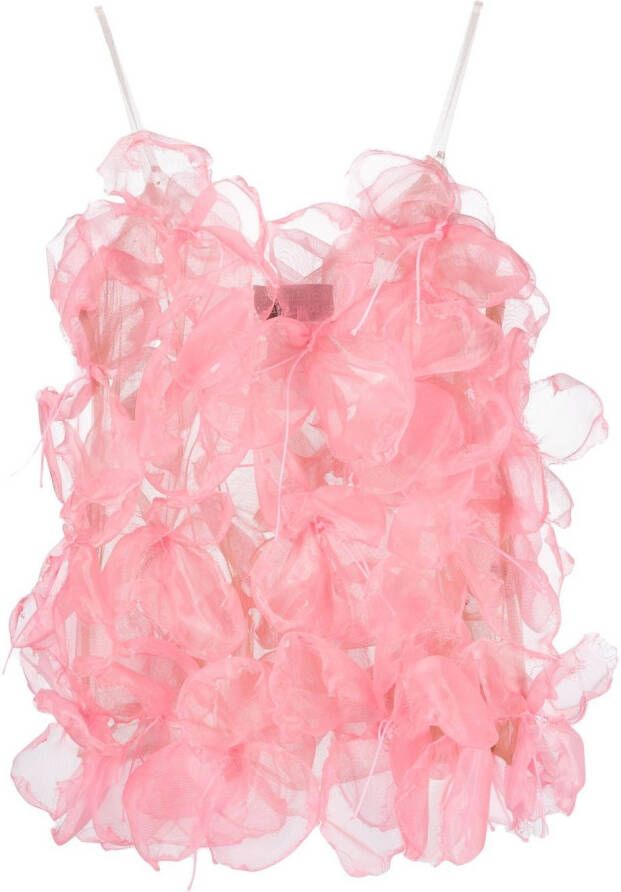 Gianluca Capannolo semi-sheer layered top Roze