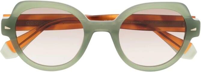 GIGI STUDIOS Magguie zonnebril met rond montuur Groen