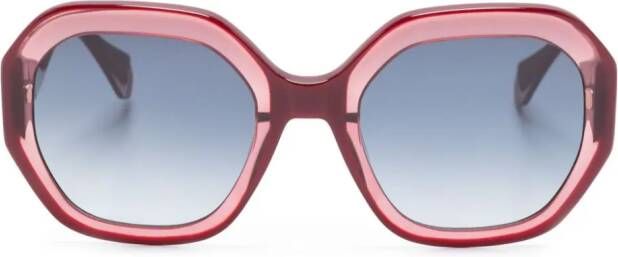 GIGI STUDIOS Zonnebril met geometrisch montuur Rood