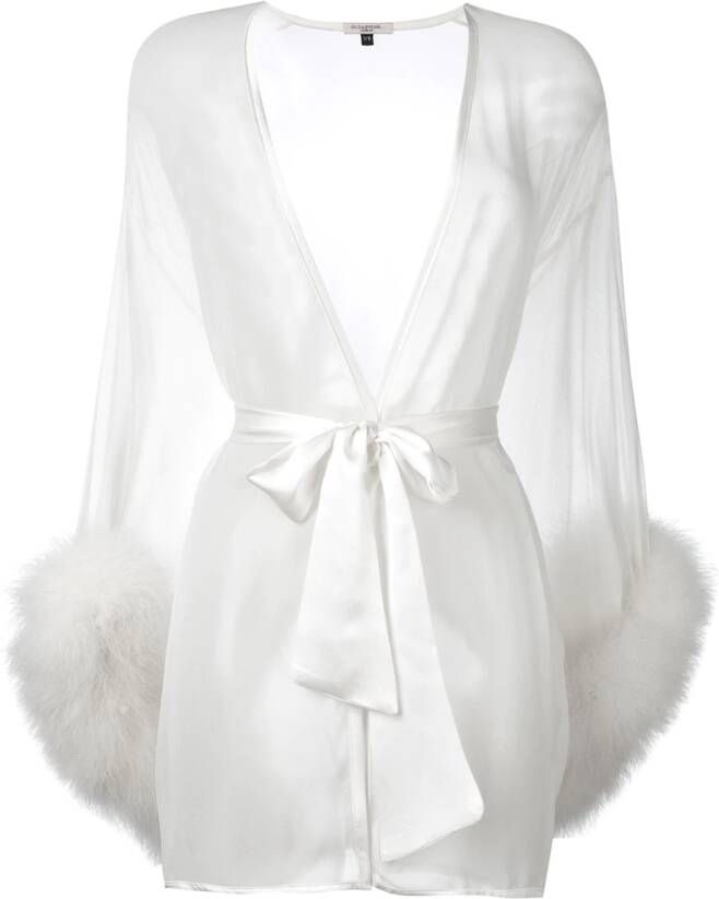 Gilda & Pearl Zijden badjas Wit
