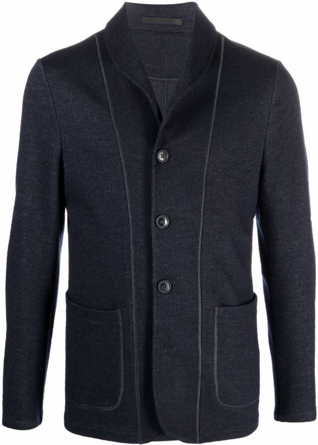 Giorgio Armani Blazer met enkele rij knopen Blauw