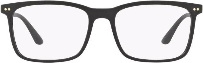Giorgio Armani Bril met vierkant montuur Zwart