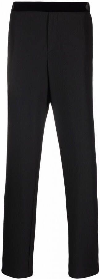 Giorgio Armani Broek met contrasterende afwerking Zwart