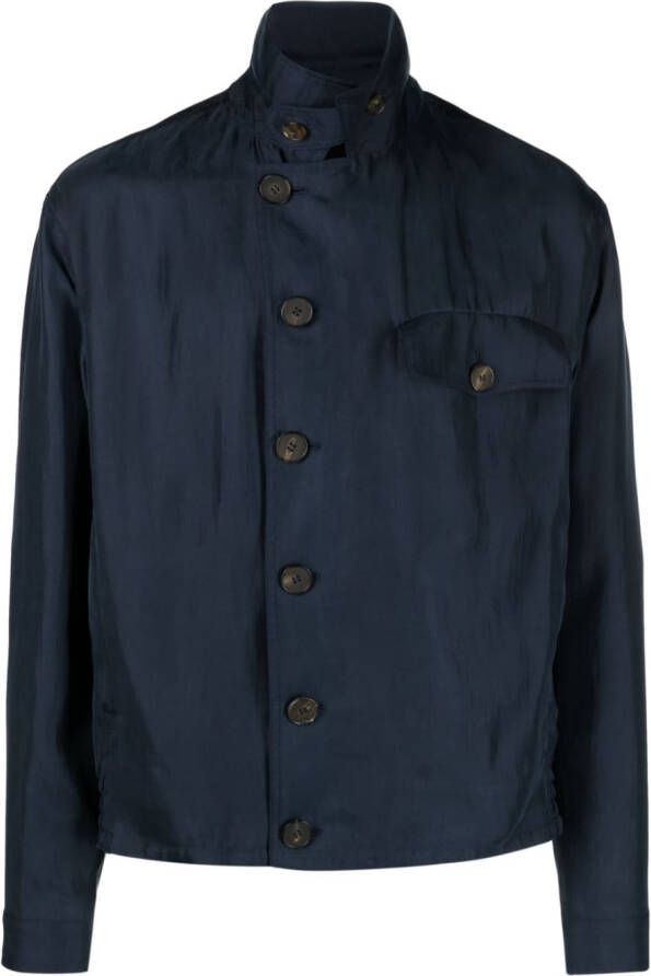 Giorgio Armani Button-down shirtjack Blauw