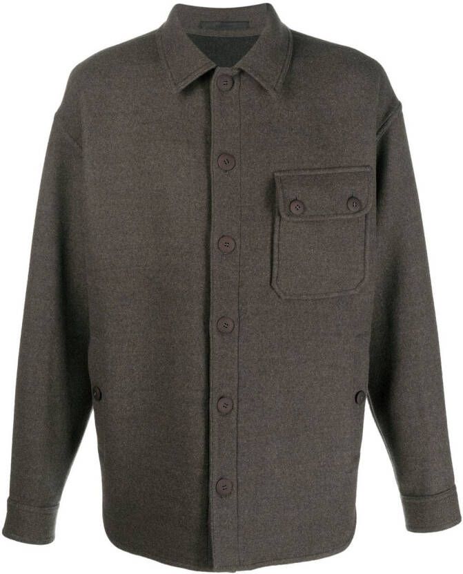 Giorgio Armani Button-up shirtjack Groen