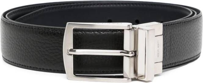 Giorgio Armani engraved-logo detail belt Zwart