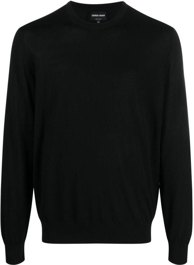Giorgio Armani Fijngebreide trui Zwart