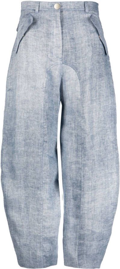 Giorgio Armani High waist broek Blauw