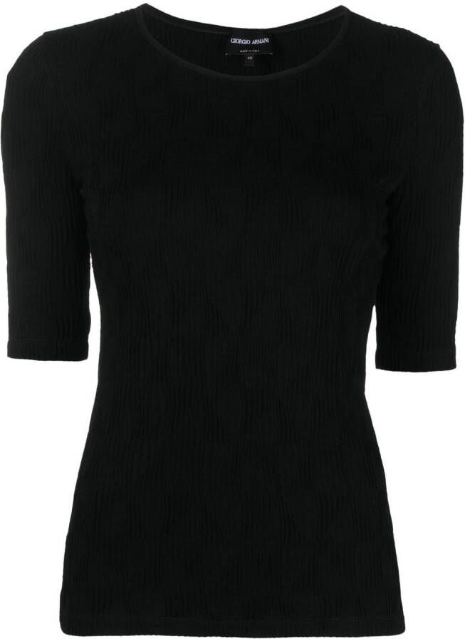 Giorgio Armani Jersey T-shirt Zwart
