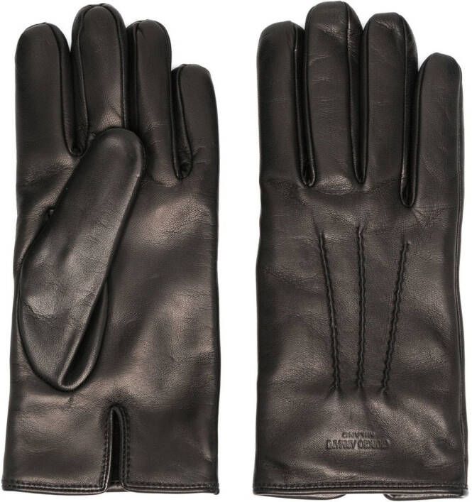 Giorgio Armani Leren handschoenen Zwart