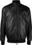 Giorgio Armani Leren jack Zwart - Thumbnail 1