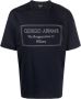 Giorgio Armani T-shirt met geborduurd logo Blauw - Thumbnail 1