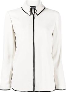 Giorgio Armani long-sleeve zip-up shirt Grijs