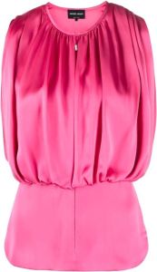 Giorgio Armani Mouwloze blouse Roze