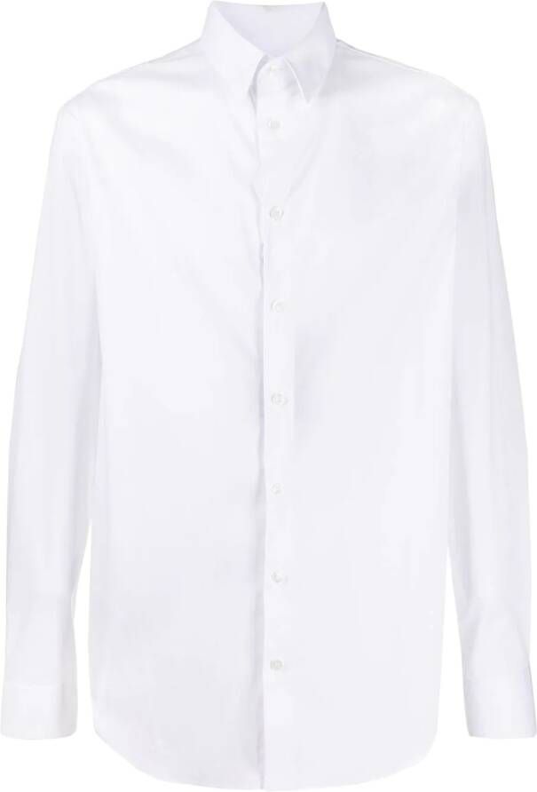 Giorgio Armani Overhemd met gewelfde afwerking Wit