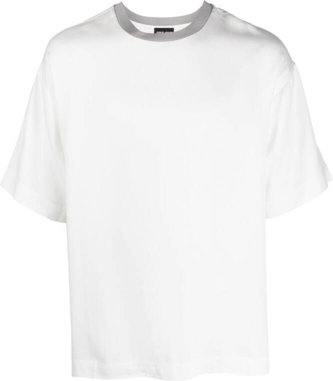 Giorgio Armani Overhemd met korte mouwen Wit