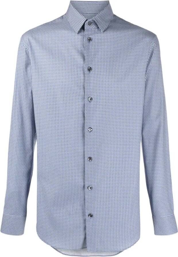 Giorgio Armani Overhemd met print Blauw