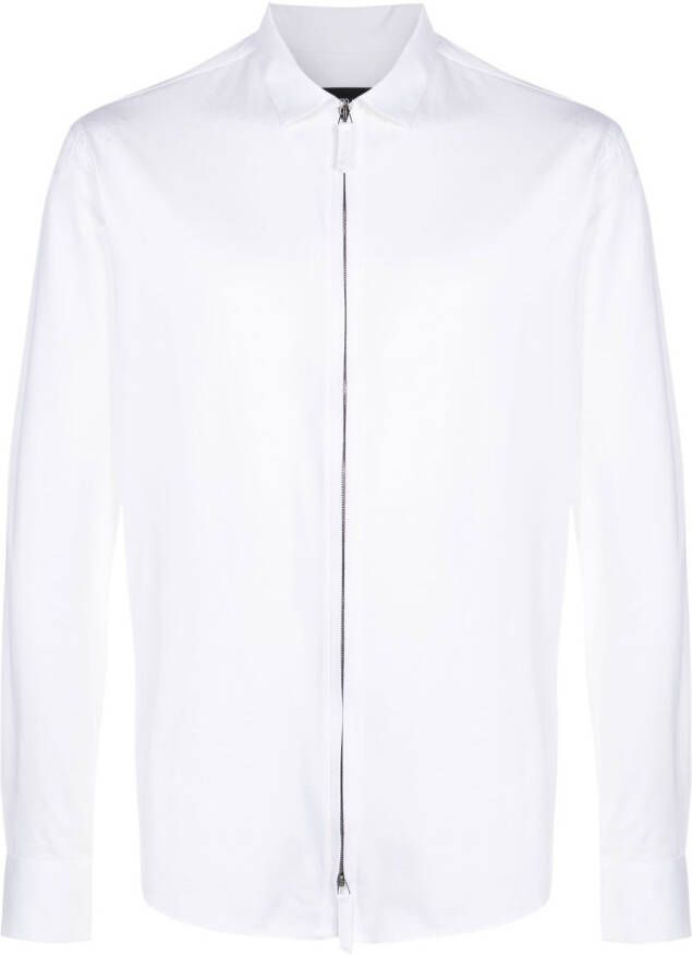 Giorgio Armani Overhemd met rits Wit