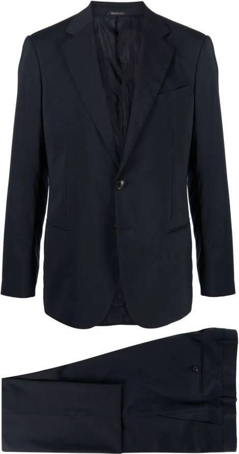 Giorgio Armani Pak met enkele rij knopen Blauw