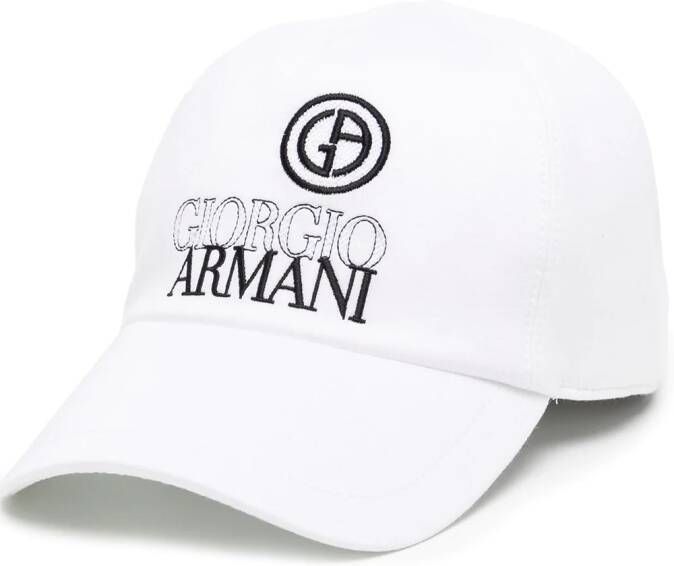 Giorgio Armani Pet met geborduurd logo Wit