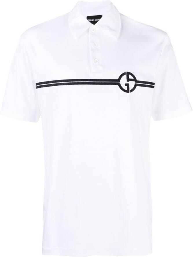 Giorgio Armani Poloshirt met logoprint Wit