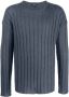 Giorgio Armani Ribgebreide trui Blauw - Thumbnail 1