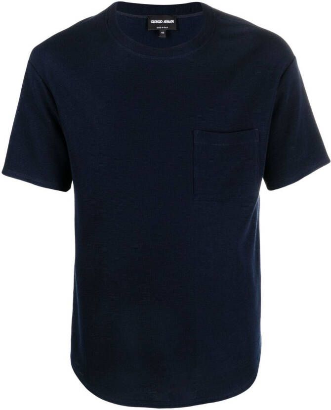 Giorgio Armani Katoenen T-shirt Blauw